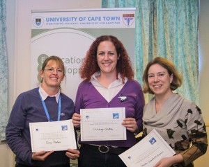 Winners (left to right) Associate Professor Romy Parker, Dr Chivaugn Gordon and Ms Sarah Crawford Browne