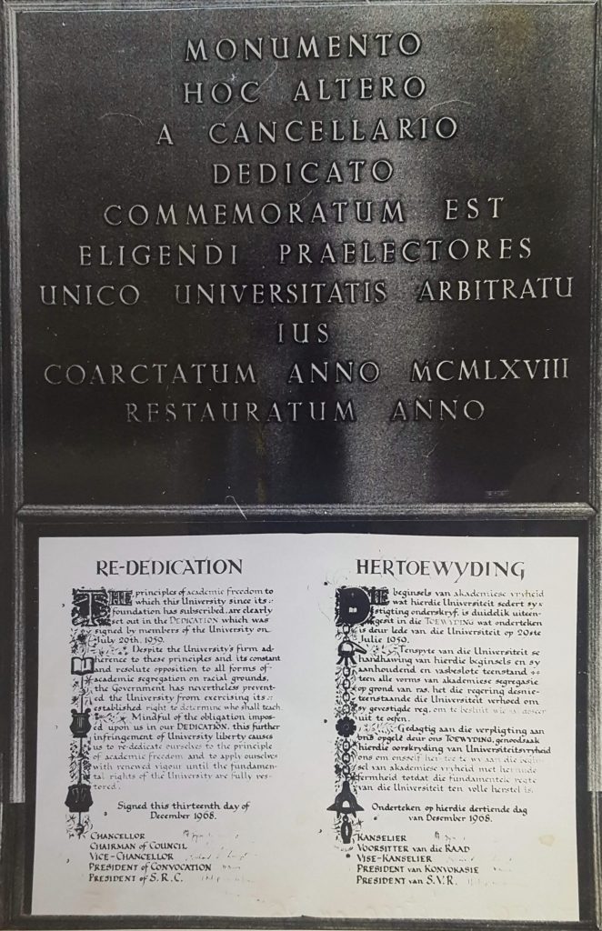 UCT's re-dedication to the principles of academic freedom