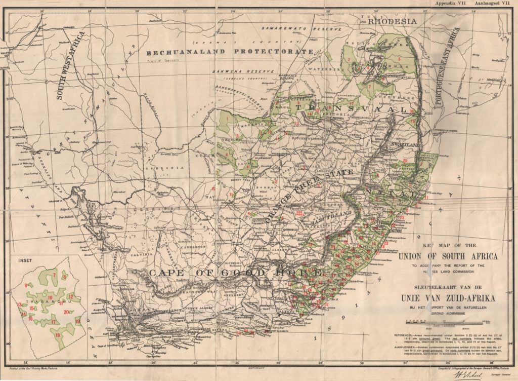 Key map of the Union of South Africa, 1916.