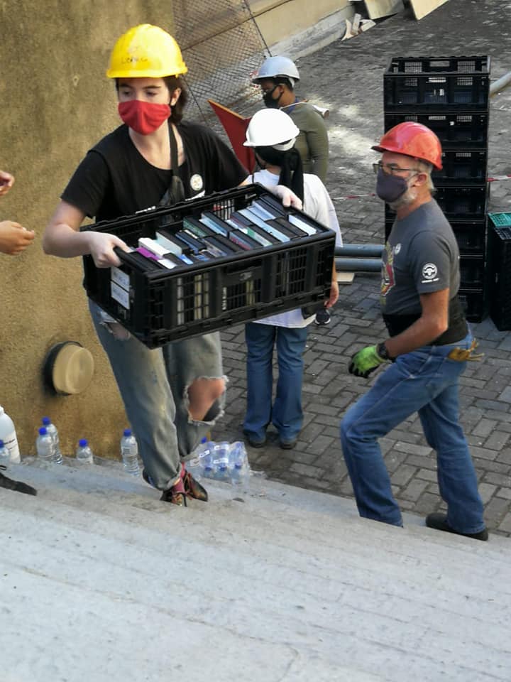 AV material moving up the human chain to the truck.